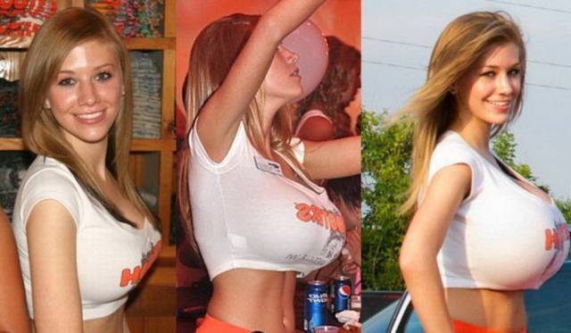 hooters boob inflation