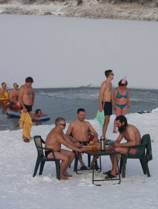 russian ice swimming