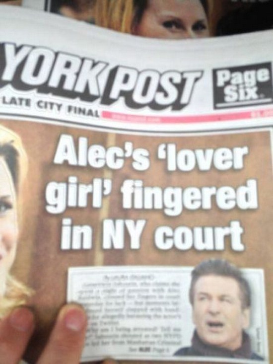 newspaper - York Post T Late City Final Alec's 'lover girl' fingered in Ny court