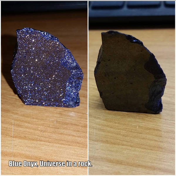 memes - mineral - Blue Onyx, Universe in a rock.
