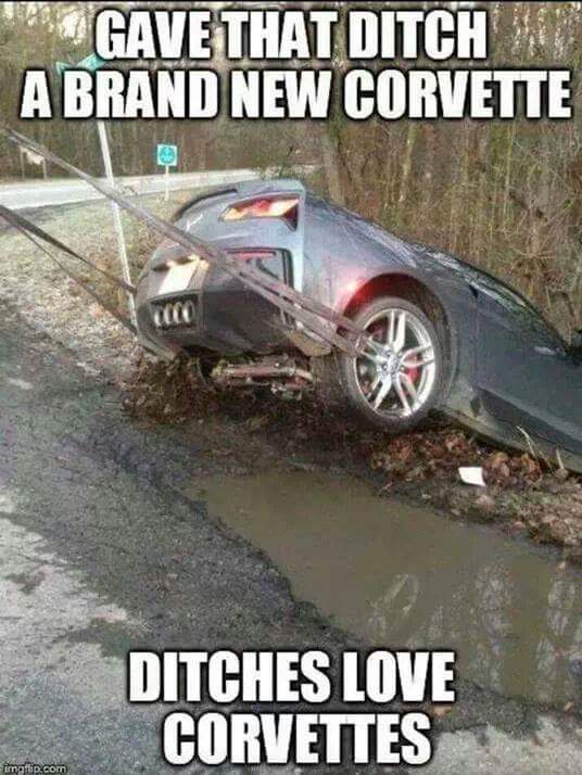 corvette c7 crash - Gave That Ditch A Brand New Corvette Ditches Love Corvettes aflip.com