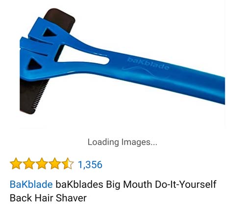 amazon reviews- baKblade - Dakblade Loading Images... 1,356 Bakblade bakblades Big Mouth DoItYourself Back Hair Shaver