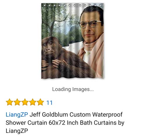 amazon reviews- jeff goldblum gorilla shower curtain - Loading Images... LiangZP Jeff Goldblum Custom Waterproof Shower Curtain 60x72 Inch Bath Curtains by LiangZP