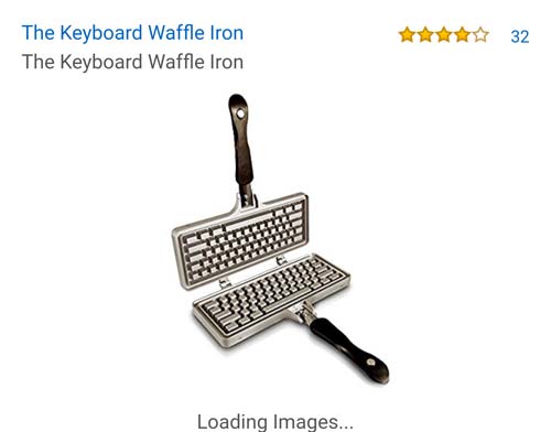 amazon reviews- stovetop waffle iron - 32 The Keyboard Waffle Iron The Keyboard Waffle Iron Loading Images...