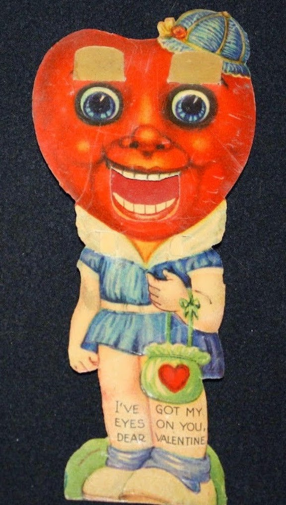 creepy valentine card - I'Ve Got My Eyes On You Dear Valentine