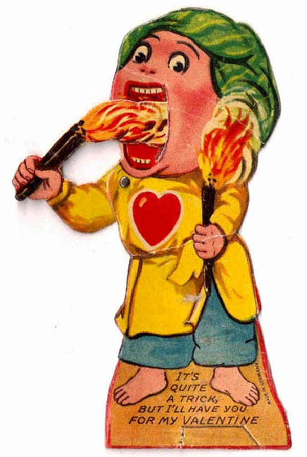 creepy vintage valentines - It'S Quite A Trick But I'Ll Have You For My Valentine