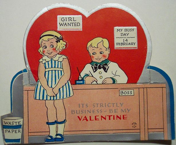 sick valentines day cards - Girl Wanted My Busy Day 14 February 2 Boss Its Strictly Business Be My Valentine Waste Paper