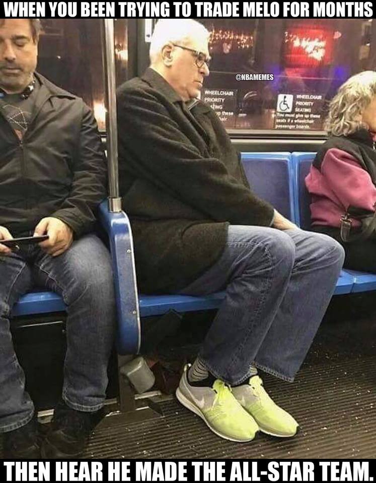 phil jackson on the bus - When You Been Trying To Trade Melo For Months Heelour Eelour Oy Wg Then Hear He Made The AllStar Team.