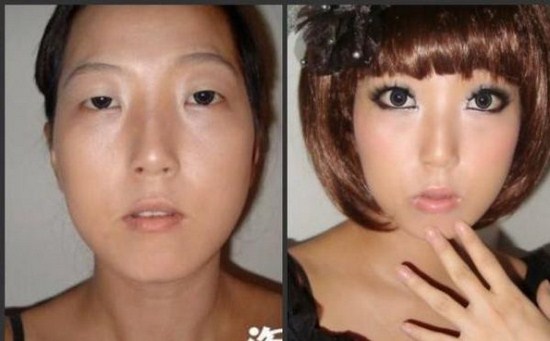 asian girl before and after makeup