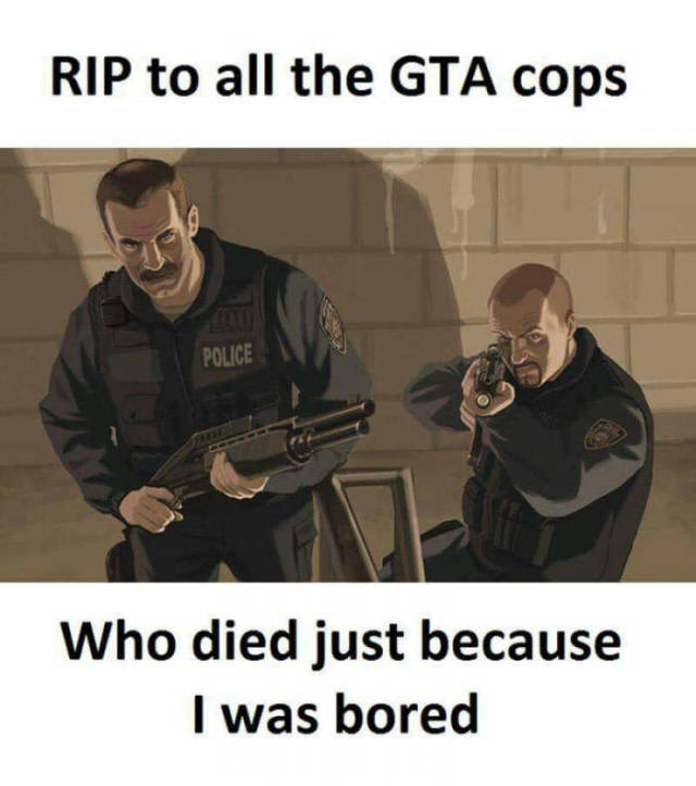 gta 4 cops - Rip to all the Gta cops Police Who died just because I was bored