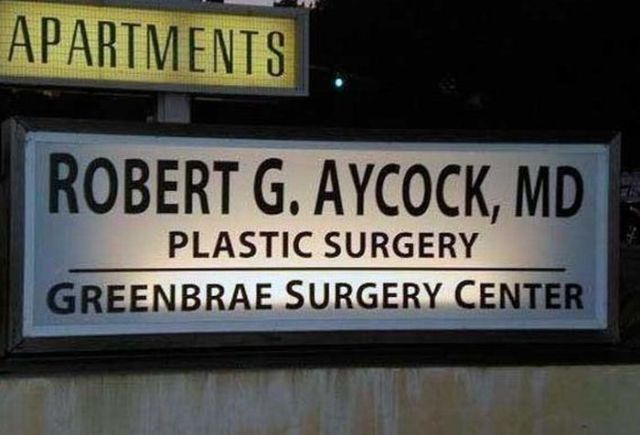 funny doctor names - Apartments Robert G. Aycock, Md Plastic Surgery Greenbrae Surgery Center