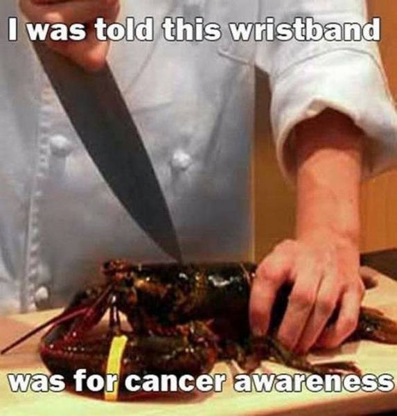 my ancestors are smiling at me imperials can you say the same crab - I was told this wristband was for cancer awareness