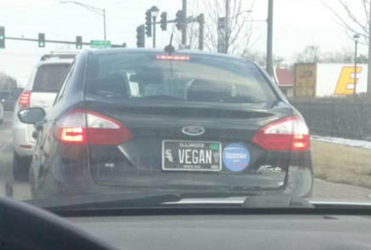 vehicle registration plate - Vegan