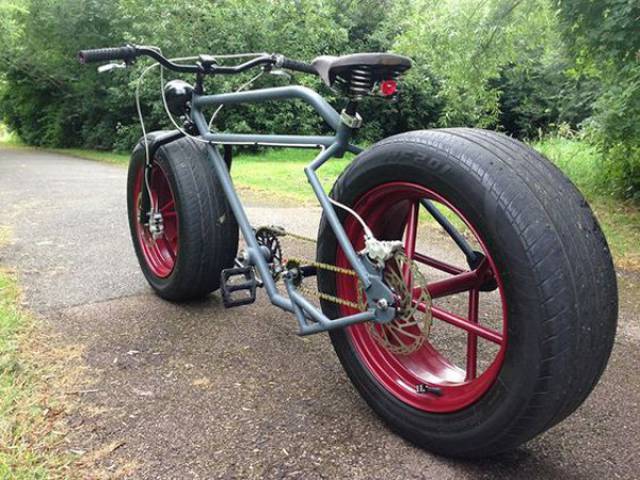 bike with car tires