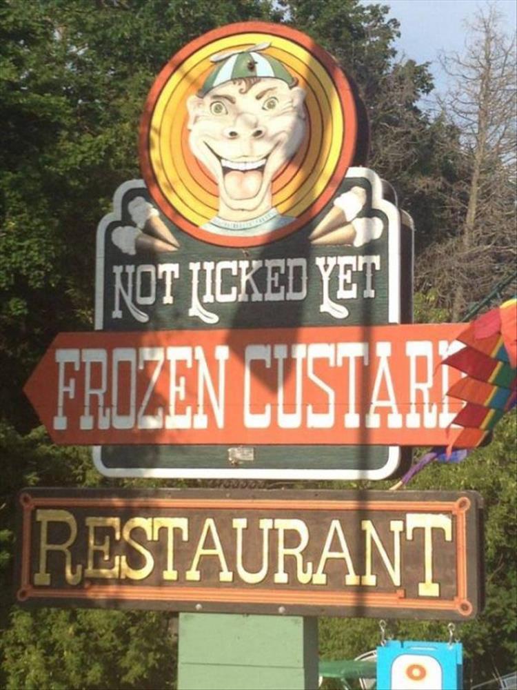 Funny sign for a restaurant