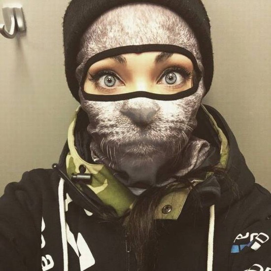 cat face ski mask