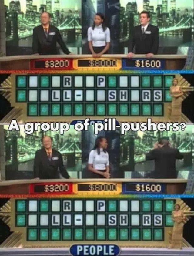 group of pill pushers - $3200 Bsbicidio $1600 Riip Llishrs A group of pillpushers? $3200 38300TD $1600 Riipine Illish Irs People
