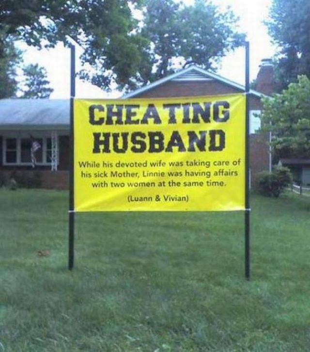 cheating husband memes - Cheating Husband While his devoted wife was taking care of his sick Mother, Linnie was having affairs with two women at the same time. Luann & Vivian