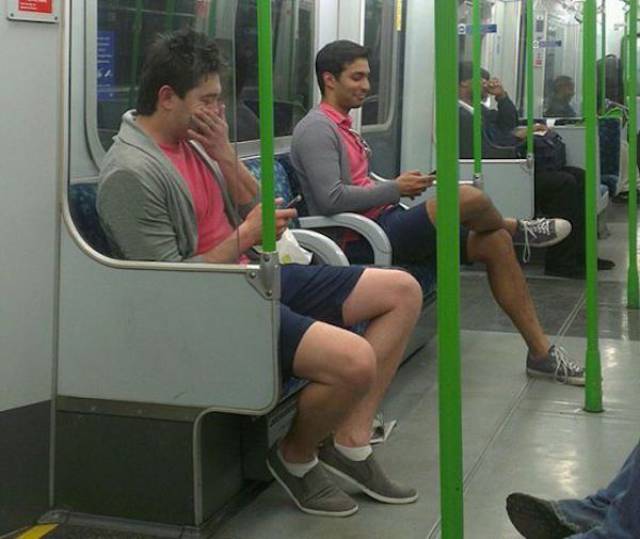 men wearing the same outfit