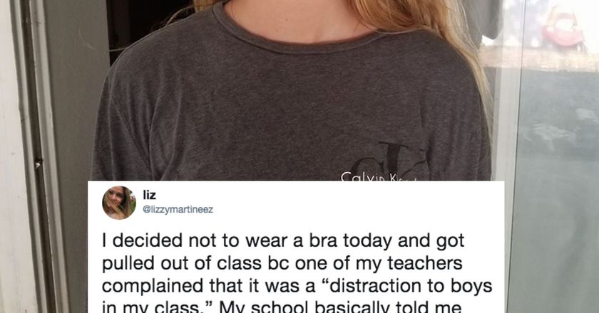Martinez said that she wasn't just taken out of class at Braden River High School—she was sent to the nurses office and instructed to put bandaids over her nipples as a safeguard against attracting male attention. Sure, that'll work. But that wasn't it."They had me put on a second shirt and then stand up and, like, move and jump around to see how much my breasts moved," Martinez said. "I was mortified."

Her mother received a phone call from school officials, and she was hopping mad about it.