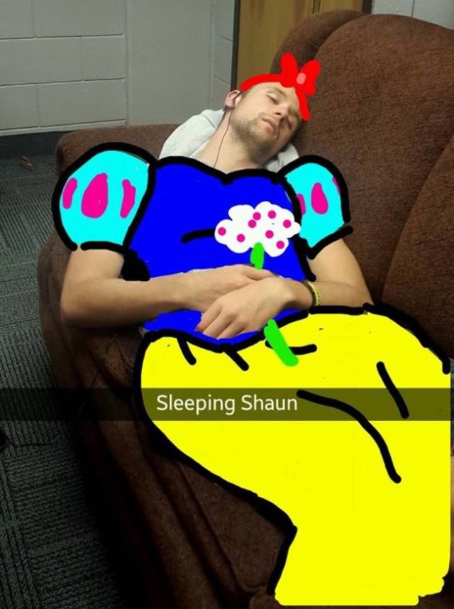 friend fell asleep meme - Sleeping Shaun