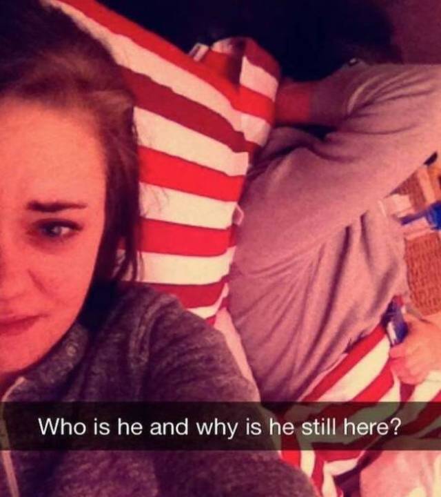 funny hangover snaps - Who is he and why is he still here?