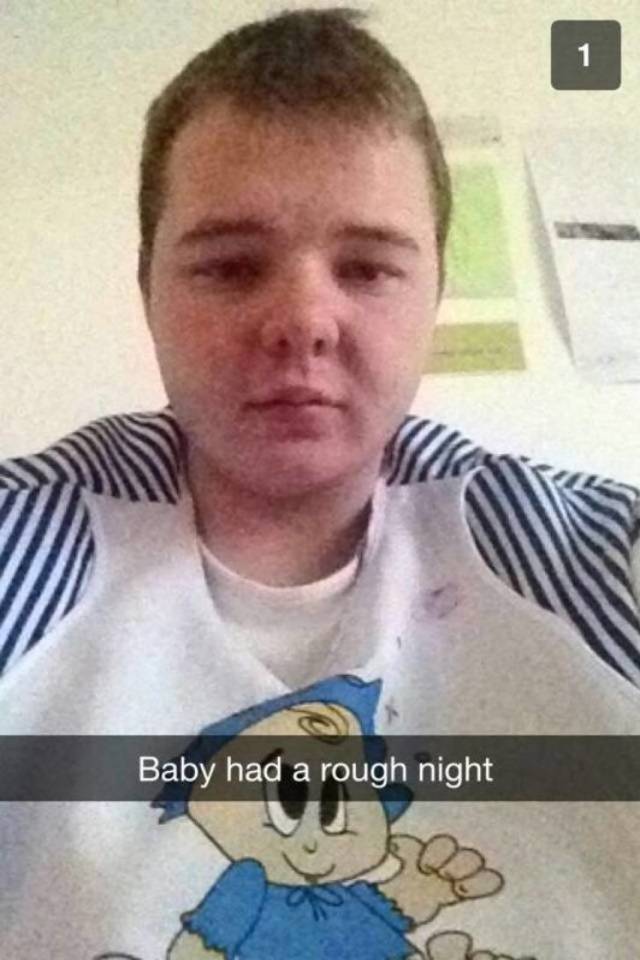 lads whatsapp - Baby had a rough night
