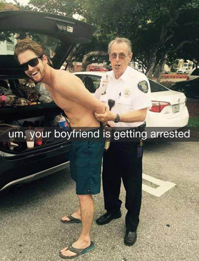 Hangover - um, your boyfriend is getting arrested
