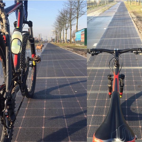 The world’s first road made of solar batteries.