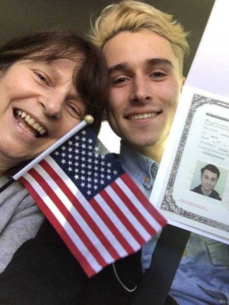 “Me and my mom became American citizens today!”