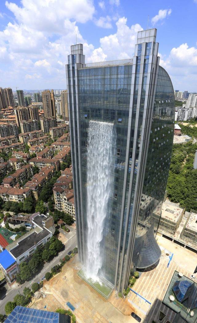 china skyscraper waterfall - Ee K Etc