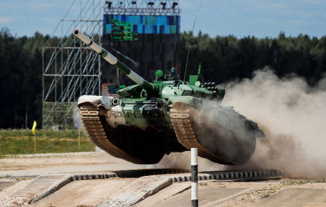 Tank going airborne at high speeds