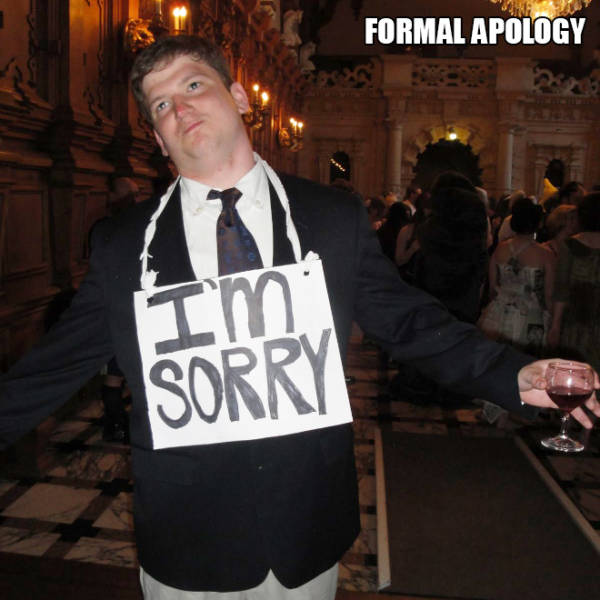 funny - Formal Apology Sorry