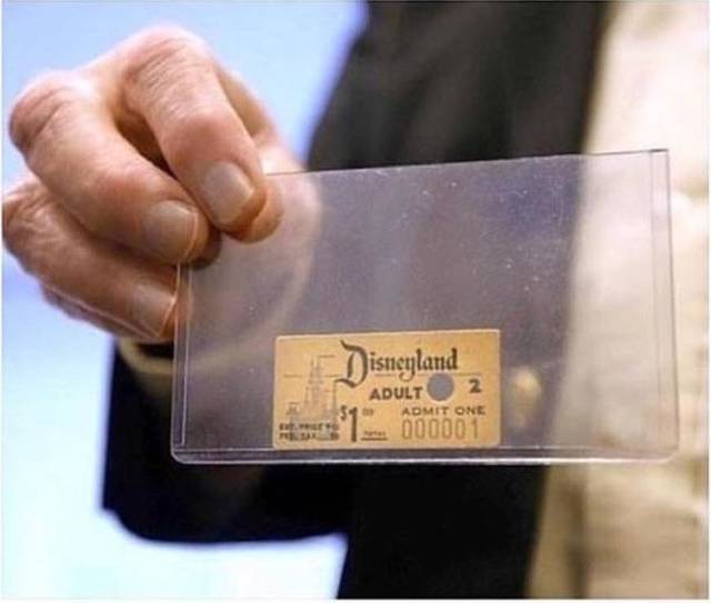 first disney ticket - Disneyland Adult Admit One 000001