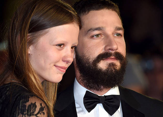 Mia Goth And Shia Lebeouf-Mia and Shia met on the set of 'Nymphomaniac' in 2012. The couple is rumored to be engaged.