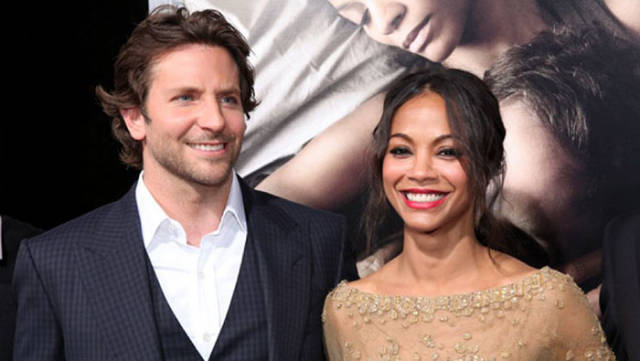 Bradley Cooper And Zoe Saldana-

They met in 2011 while filming 'The Words' however, the couple split up a year later.
