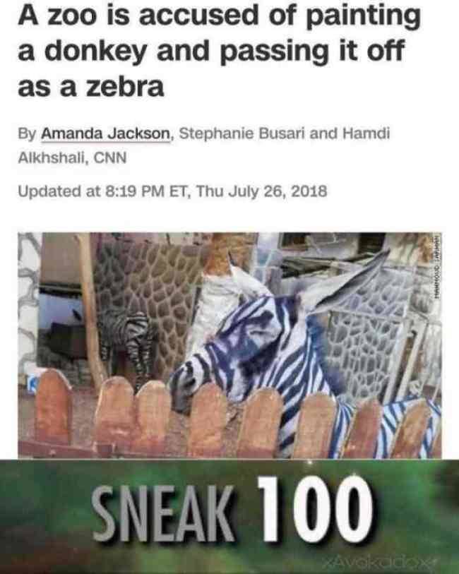 your identity is safe with us - A zoo is accused of painting a donkey and passing it off as a zebra By Amanda Jackson, Stephanie Busari and Hamdi Alkhshall, Cnn Updated at Et, Thu Hamnono La Sneak 100