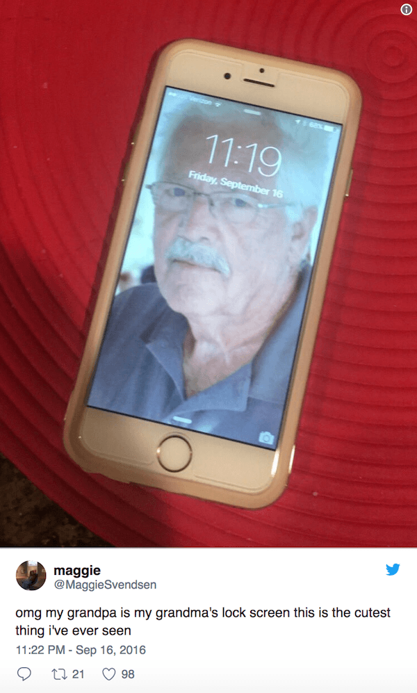 dank memes - of a electronics - Friday, September 16 maggie van @ Maggie Svendsen omg my grandpa is my grandma's lock screen this is the cutest thing i've ever seen 22 21 98