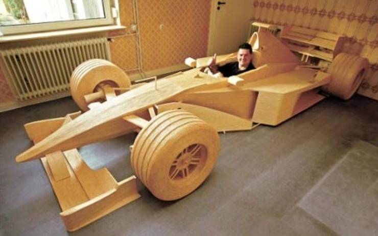 random pics - wooden f1 car - 1.