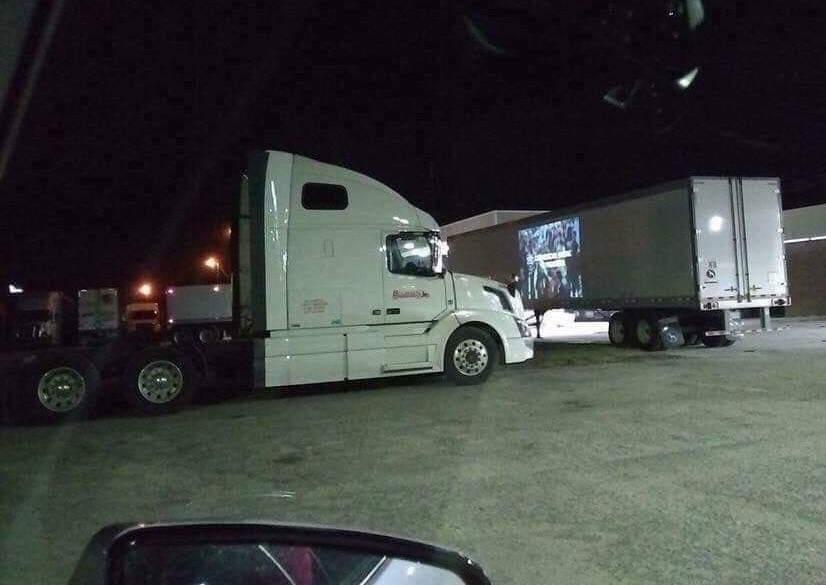 trucker watching a trailer