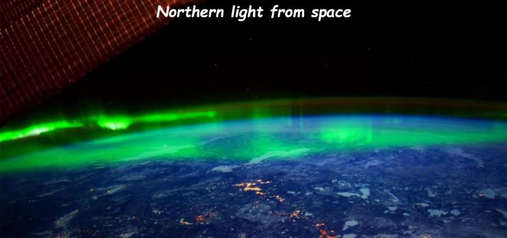 aurora borealis nasa - Northern light from space