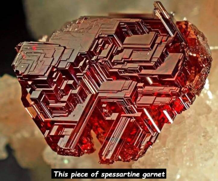 Mineral - This piece of spessartine garnet