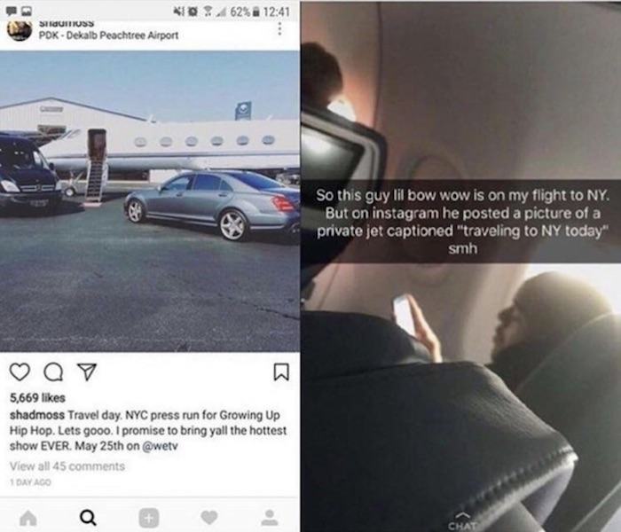 bow wow private jet -  So this guy lil bow wow is on my flight to Ny. But on instagram he posted a picture of a private jet captioned