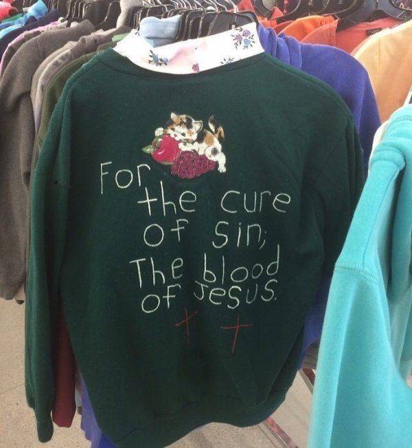 t shirt - Forla the cure of sin, The blood of Jesus