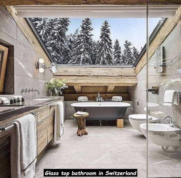 Sexy Glass top bathroom in Switzerland