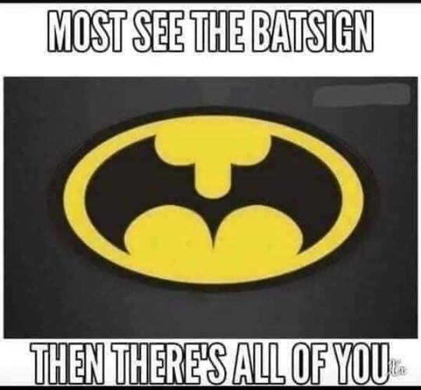 Most See The Batsign Then There'S All Of You