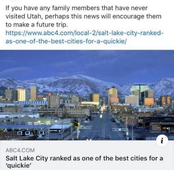 salt lake city winter - If you have any family members that have never visited Utah, perhaps this news will encourage them to make a future trip. asoneofthebestcitiesforaquickie ABC4.Com Salt Lake City ranked as one of the best cities for a 'quickie