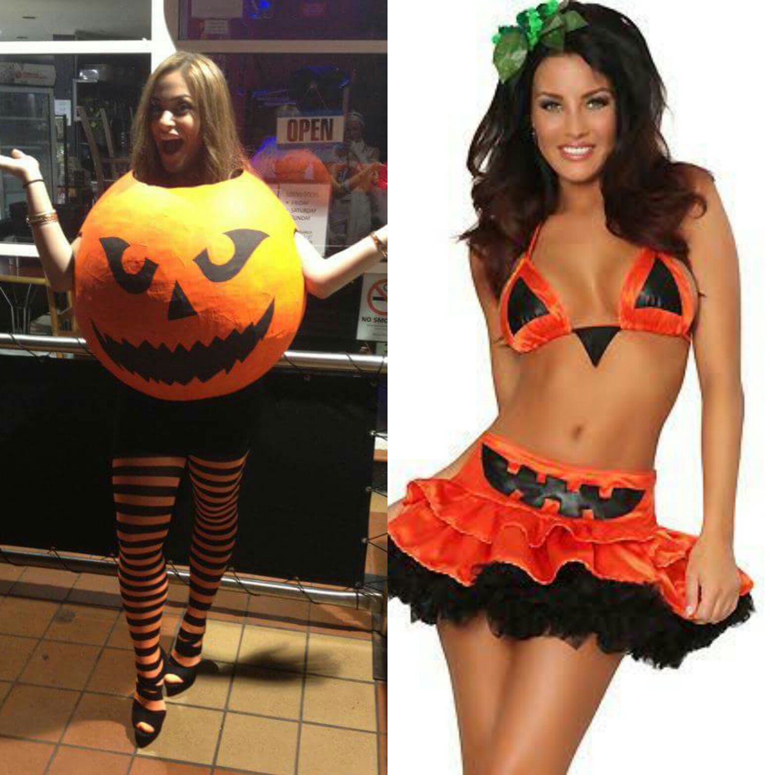 two types of girl on halloween