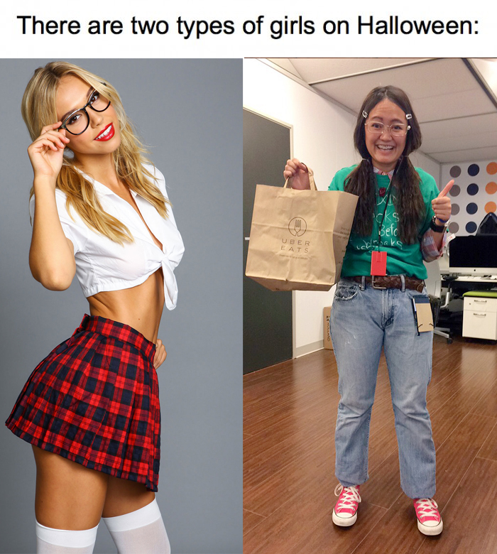 alexis ren schoolgirl - There are two types of girls on Halloween