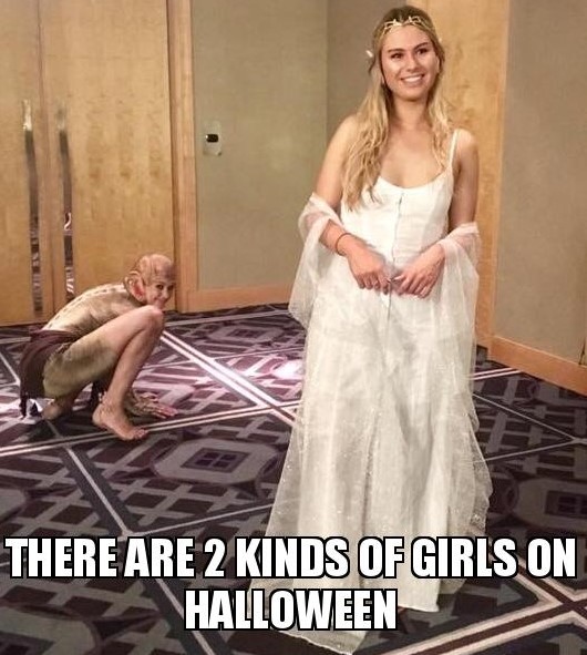 white knight meme - There Are 2 Kinds Of Girls On Halloween
